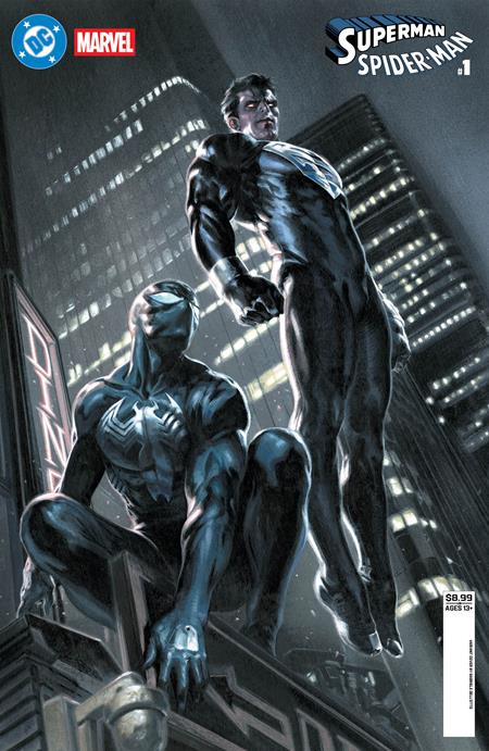DC MARVEL SUPERMAN SPIDER-MAN #1 (ONE SHOT) CVR G GABRIELE DELL OTTO SUPERMAN BLACK & SPIDER-MAN BLACK CARD STOCK VAR DC Comics Various Various Gabriele Dell Otto PREORDER