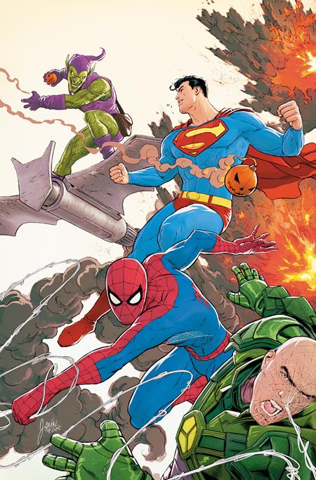 DC MARVEL SUPERMAN SPIDER-MAN #1 (ONE SHOT) CVR J MIKEL JANIN SUPERMAN & SPIDER-MAN VS LEX LUTHOR & GREEN GOBLIN CARD STOCK VAR DC Comics Various Various Mikel Janin PREORDER