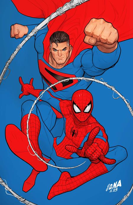 DC MARVEL SUPERMAN SPIDER-MAN #1 (ONE SHOT) CVR Q DAVID NAKAYAMA KINGDOM COME SUPERMAN & SPIDER-MAN CARD STOCK VAR DC Comics Various Various David Nakayama PREORDER