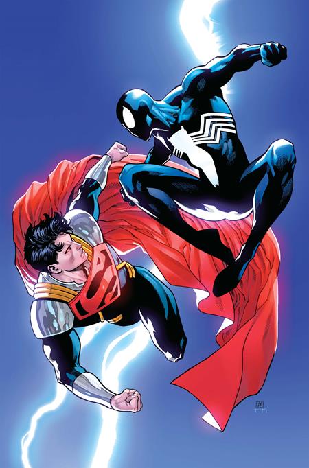 DC MARVEL SUPERMAN SPIDER-MAN #1 (ONE SHOT) CVR R DANIEL SAMPERE SUPER-BOY PRIME & SPIDER-MAN BLACK CARD STOCK VAR DC Comics Various Various Daniel Sampere PREORDER