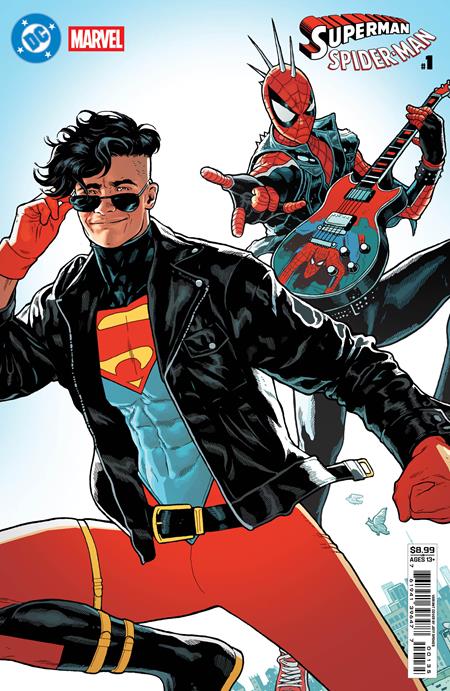 DC MARVEL SUPERMAN SPIDER-MAN #1 (ONE SHOT) CVR U JEFF SPOKES SUPERBOY 90S & SPIDER-PUNK CARD STOCK VAR DC Comics Various Various Jeff Spokes PREORDER