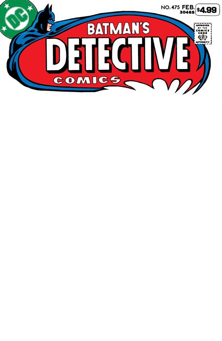 Detective Comics, Vol. 1 475 Comic Facsimile 2026 Blank Variant DC Comics 2026