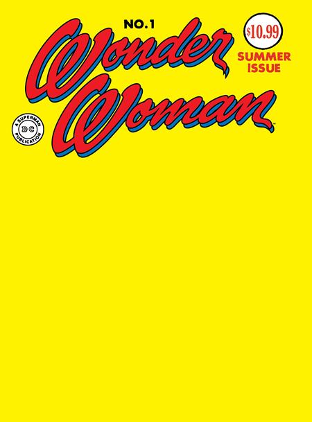 Wonder Woman, Vol. 1 1 Comic Facsimile 2026 Blank Variant DC Comics 2026