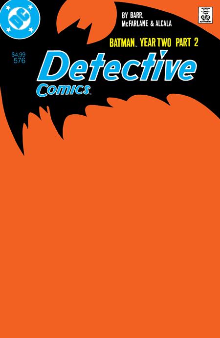 Detective Comics, Vol. 1 576 Comic Facsimile Blank Variant DC Comics 2026