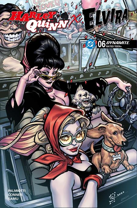 HARLEY QUINN X ELVIRA #6 CVR B CHAD HARDIN VAR DYNAMITE Entertainment Amanda Conner, Jimmy Palmiotti Juan Samu, Amanda Conner Chad Hardin PREORDER