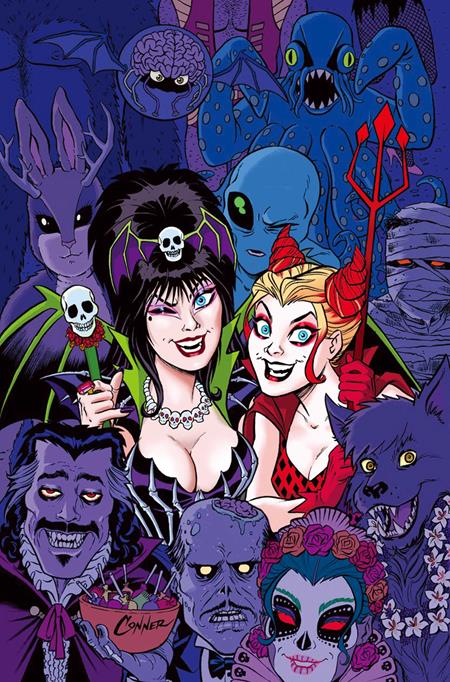 HARLEY QUINN X ELVIRA #6 CVR G AMANDA CONNER PARTY LTD VIRGIN VAR DYNAMITE Entertainment Amanda Conner, Jimmy Palmiotti Juan Samu, Amanda Conner Amanda Conner PREORDER