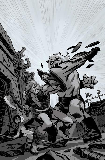 THUNDARR THE BARBARIAN #3 CVR H INC 1:15 MICHAEL CHO LINE ART VIRGIN VAR DYNAMITE Entertainment Jason Aaron Kewber Baal Michael Cho PREORDER