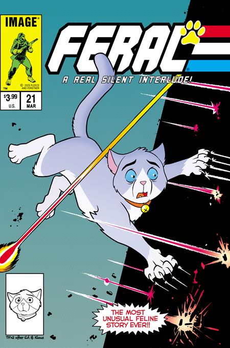 FERAL #21 CVR D INC 1:25 TONY FLEECS & TRISH FORSTNER GI JOE HOMAGE VAR Image Comics Tony Fleecs Trish Forstner, Tone Rodriguez, Brad Simpson Tony Fleecs, Trish Forstner PREORDER
