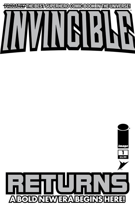 Invincible Returns 1 Comic Blank Facsimile Variant Image Comics 2026
