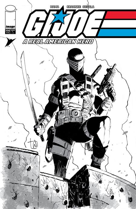 GI JOE A REAL AMERICAN HERO #326 CVR B LEE WEEKS B&W VAR Image Comics Larry Hama Andrew Krahnke, Francesco Segala Lee Weeks PREORDER