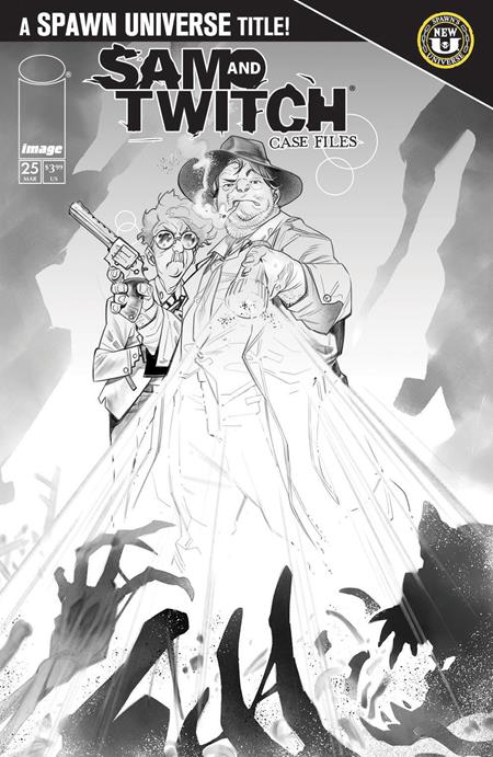 Sam and Twitch: Case Files 25 Comic Ig Guara B&W Variant Image Comics 2026