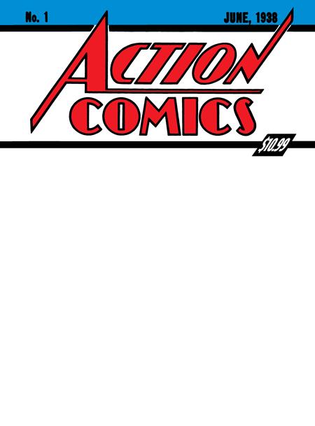 SUPERMAN DAY 2025 - ACTION COMICS #1 GOLDEN AGE SIZED FACSIMILE EDITION CVR D BLANK VAR DC Comics Various Various Blank PREORDER