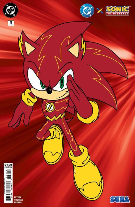 DC X SONIC THE HEDGEHOG #1 (OF 5) Second Printing Cvr B Flash Card Stock var DC Comics Ian Flynn Adam Bryce Thomas Pablo M. Collar PREORDER