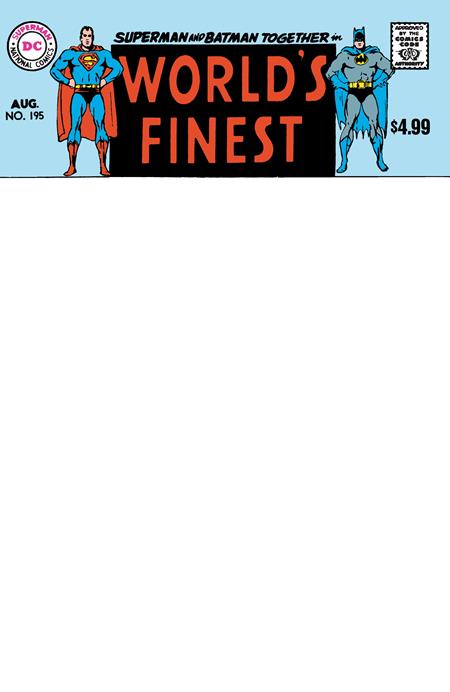 World's Finest Comics 195 Comic Facsimile Blank Variant DC Comics 2026