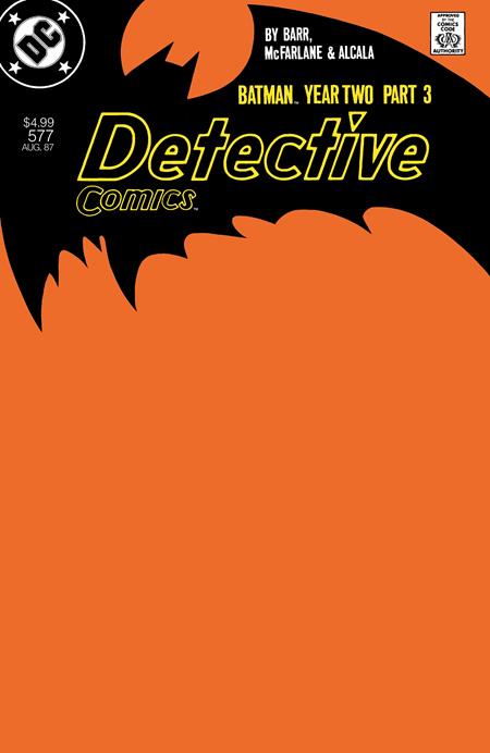 Detective Comics, Vol. 1 577 Comic Facsimile Blank Variant DC Comics 2026