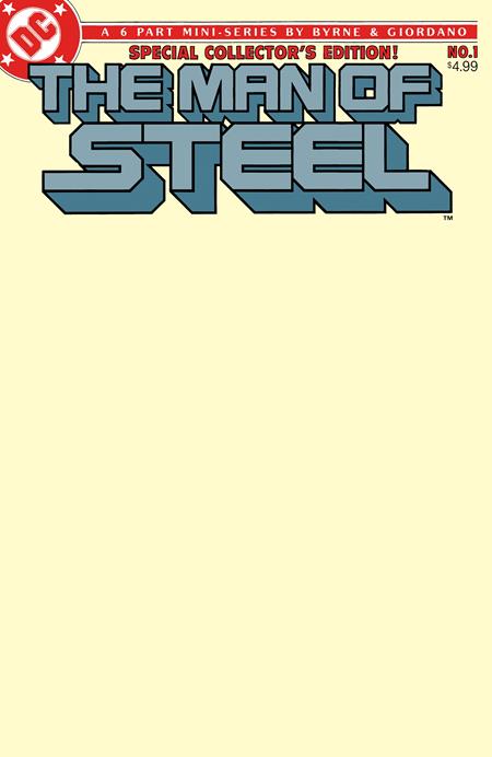 The Man of Steel, Vol. 1 1 Comic Facsimile Blank Variant DC Comics 2026