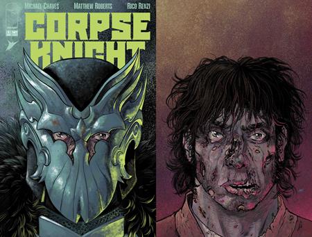 CORPSE KNIGHT #1 (OF 6) CVR G MATTHEW ROBERTS DIE CUT HELMET VAR Image Comics Michael Chaves Matthew Roberts, Rico Renzi Matthew Roberts PREORDER