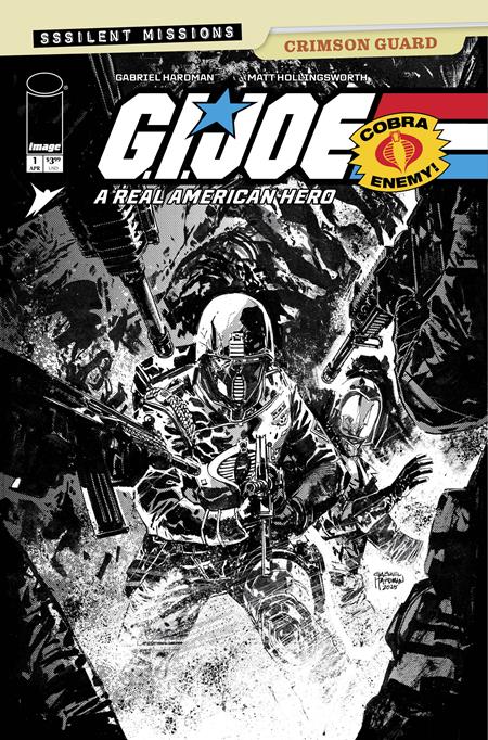G.I. Joe: A Real American Hero - Sssilent Missions: Crimson Guard 1 Comic Gabriel Hardman Incentive B&W Variant (1:10) Image Comics 2026