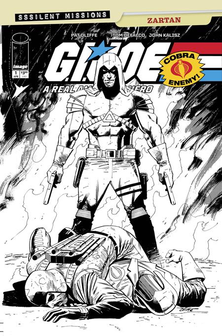 G.I. Joe: A Real American Hero - Sssilent Missions: Zartan 1 Comic Pat Olliffe Incentive B&W Variant (1:10) Image Comics 2026