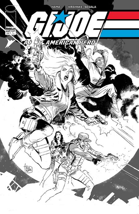 GI JOE A REAL AMERICAN HERO #327 CVR B LEE WEEKS B&W VAR Image Comics Larry Hama Andrew Krahnke, Francesco Segala Lee Weeks PREORDER