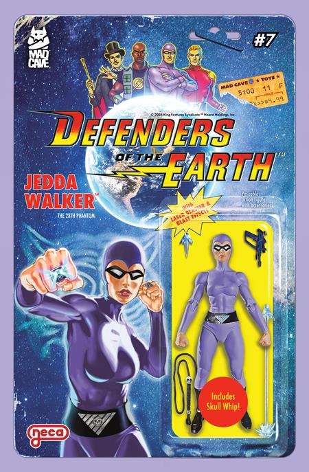 DEFENDERS OF THE EARTH #7 (OF 8) CVR B DJORDJE DJOKOVIC ACTION FIGURE VAR Mad Cave Studios Dan DiDio Jim Calafiore Djordje Djokovic PREORDER
