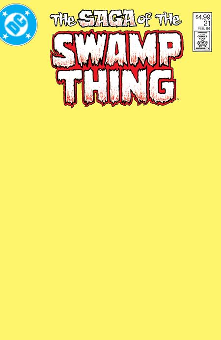 Swamp Thing, Vol. 2 21 Comic Facsimile Blank Variant DC Comics 2026