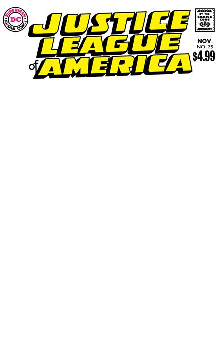 Justice League of America, Vol. 1 75 Comic Facsimile Blank Variant DC Comics 2026