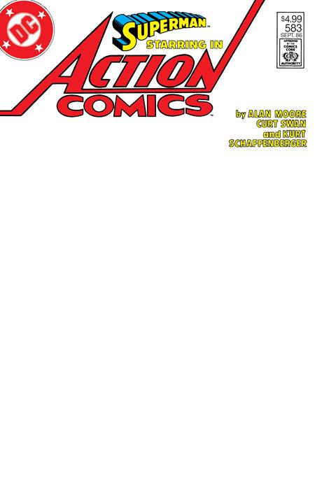 Action Comics, Vol. 1 583 Comic Facsimile Blank Variant DC Comics 2026