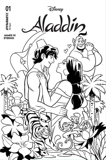 ALADDIN #1 CVR I INC 1:10 NATACHA BUSTOS LINE ART VAR DYNAMITE Entertainment James III Agnese Eterno Natacha Bustos PREORDER