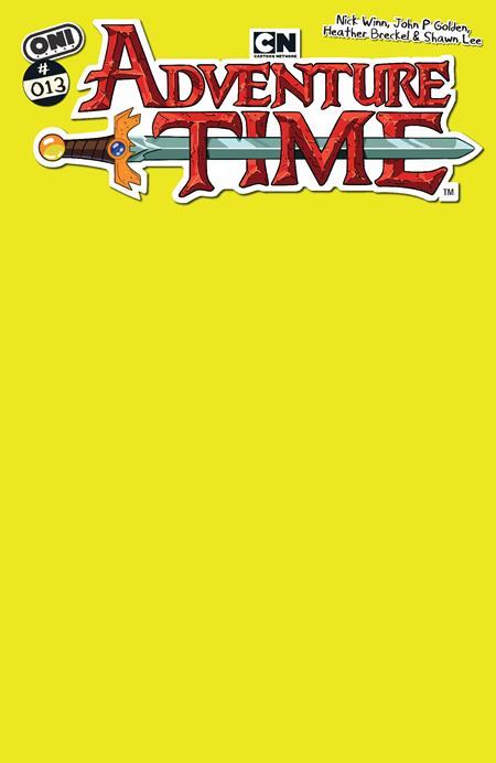 Adventure Time (Oni Press) 13 Comic Magic Man Yellow Blank Sketch Variant Oni Press 2026