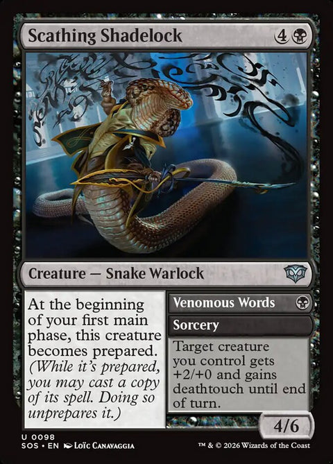 Scathing Shadelock // Venomous Words (Foil)