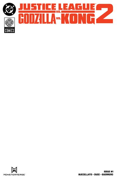 Justice League vs. Godzilla vs. Kong 2 #1 (Cvr E) (2025) Blank Variant
