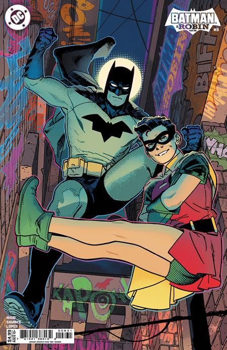 BATMAN & ROBIN YEAR ONE #8 (OF 12) CVR C EVAN DOC SHANER CARD STOCK VAR DC Comics Mark Waid, Chris Samnee Chris Samnee Evan Doc Shaner PREORDER