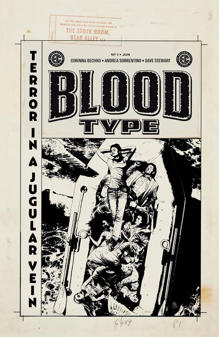 EC BLOOD TYPE #1 (OF 4) CVR E INC 1:20 ANDREA SORRENTINO B&W ARTIST EDITION VAR Oni Press Corinna Bechko Andrea Sorrentino Andrea Sorrentino PREORDER