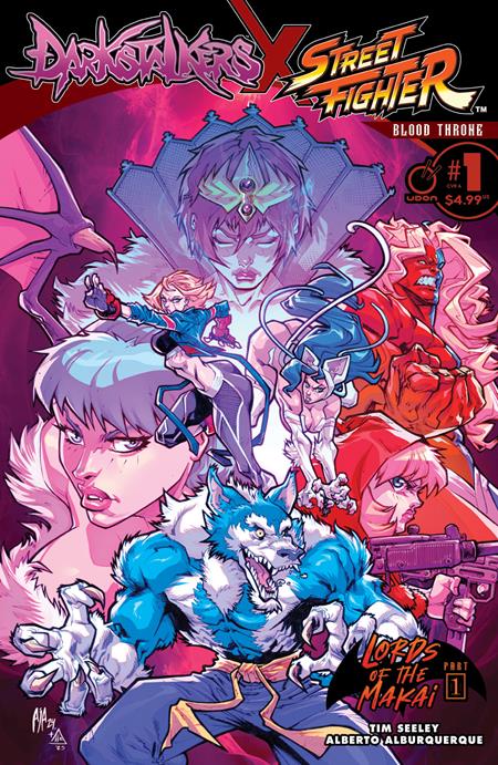 DARKSTALKERS X STREET FIGHTER BLOOD THRONE #1 (ONE SHOT) CVR A ALBERTO ALBURQUERQUE Previously FOC'd on 4/28/2025 UDON Entertainment Tim Seeley Alberto Alburquerque Alberto Alburquerque PREORDER
