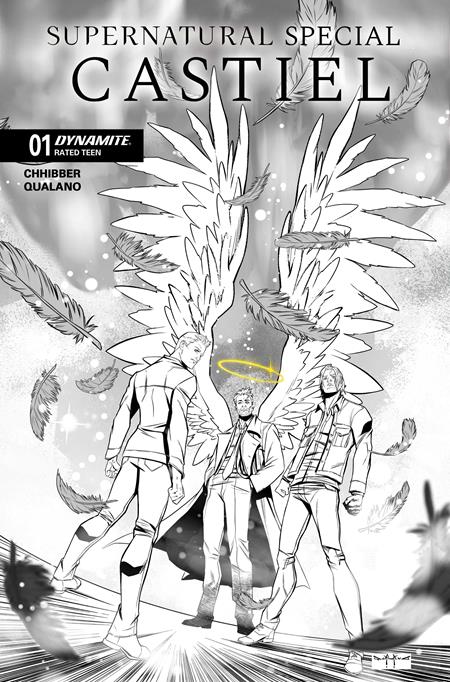 Supernatural Special: Castiel 1 Comic Pasquale Qualano Incentive B&W Variant (1:10) Dynamite Entertainment 2026