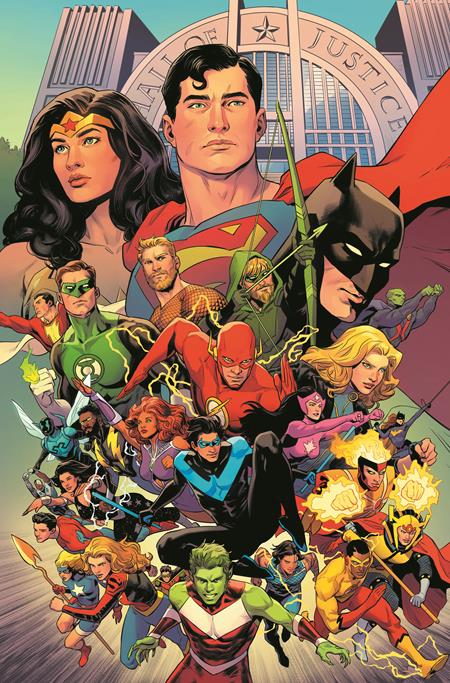JUSTICE LEAGUE UNLIMITED #9 CVR D TRAVIS MOORE CARD STOCK VAR (WE ARE YESTERDAY) DC Comics Mark Waid Dan Mora Travis Moore PREORDER