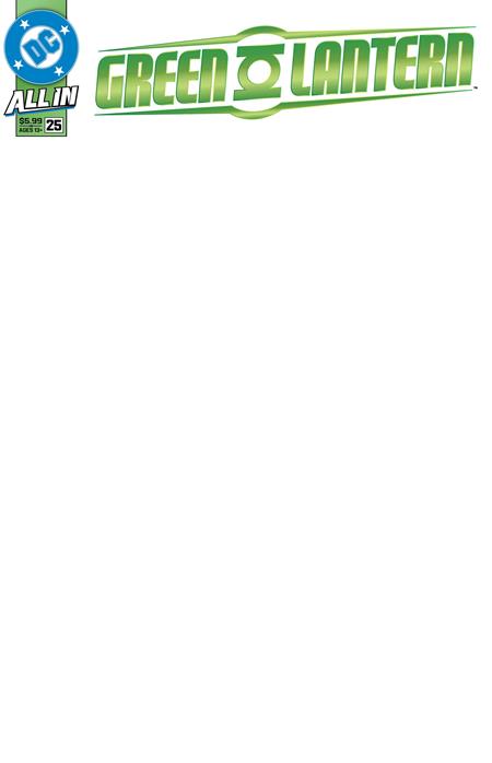 GREEN LANTERN #25 CVR E BLANK CARD STOCK VAR DC Comics Jeremy Adams Xermanico, V. Ken Marion Blank PREORDER