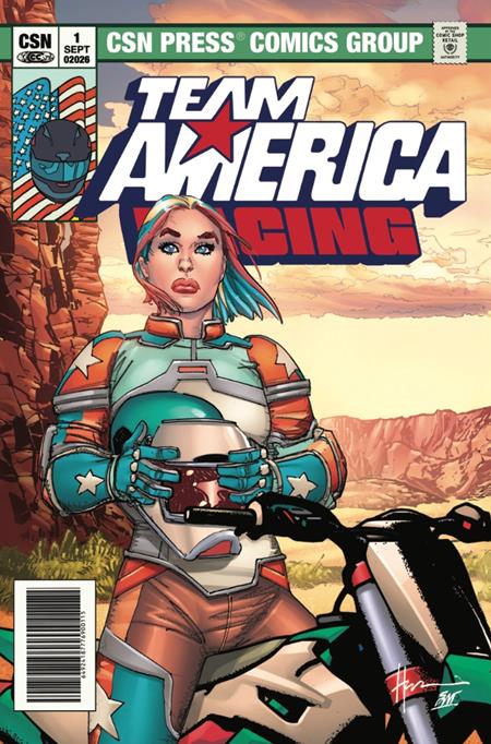 TEAM AMERICA RACING FULL THROTTLE EDITION #1 (ONE SHOT) CVR A HOWARD CHAYKIN CSN Press Matthew L. Price Josh Hood Howard Chaykin PREORDER