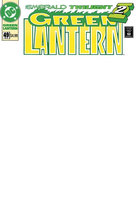 Green Lantern, Vol. 3 49 Comic Facsimile Blank Variant DC Comics 2026