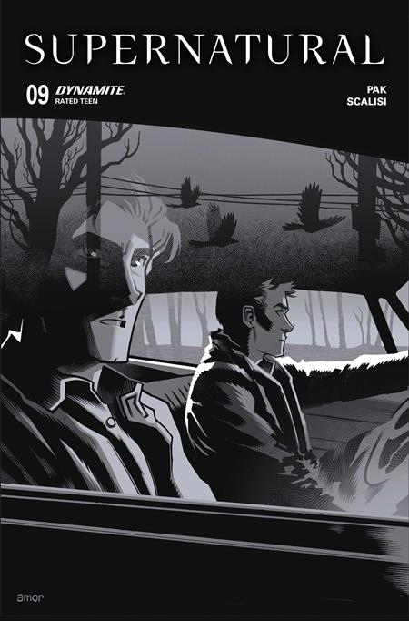 SUPERNATURAL #9 CVR H INC 1:10 JOHN AMOR LINE ART VAR DYNAMITE Entertainment Greg Pak Eder Messias John Amor PREORDER