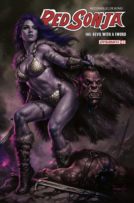 RED SONJA SHE DEVIL WITH A SWORD #3 CVR L LUCIO PARRILLO ULTRAVIOLET VAR DYNAMITE Entertainment Rory McConville Pablo De Bonis Lucio Parrillo PREORDER