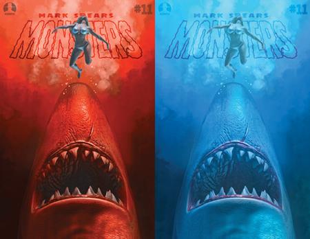 Mark Spears Monsters 11 Comic MShark Attack Jaws Homage Holofoil Flip Cover Variant Keenspot Entertainment 2026