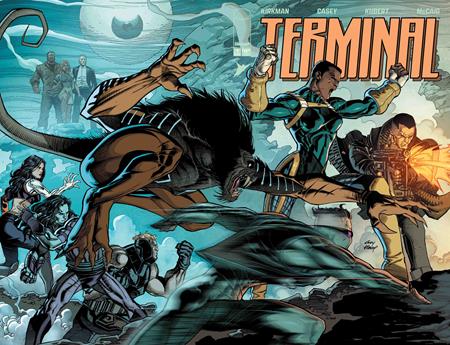 TERMINAL #1 CVR M ANDY KUBERT & DAVE MCCAIG CONNECTING WRAPAROUND CHROMIUM VAR (MR) Image Comics Robert Kirkman, Joe Casey Andy Kubert, Dave McCaig Andy Kubert, Dave McCaig PREORDER