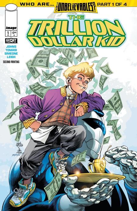 TRILLION DOLLAR KID #1 (OF 2) 2ND PTG Image Comics Geoff Johns, Peter J. Tomasi Stefano Simeone Ivan Reis PREORDER