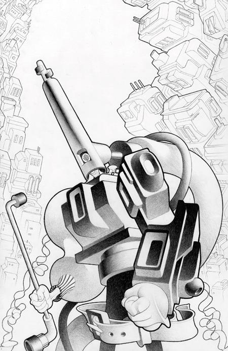 FACELESS AND THE FAMILY MAZE OF THE MECHANICAL ALIENS #1 (OF 4) CVR D INC 1:10 MATT LESNIEWSKI B&W VAR Oni Press Matt Lesniewski Matt Lesniewski Matt Lesniewski PREORDER