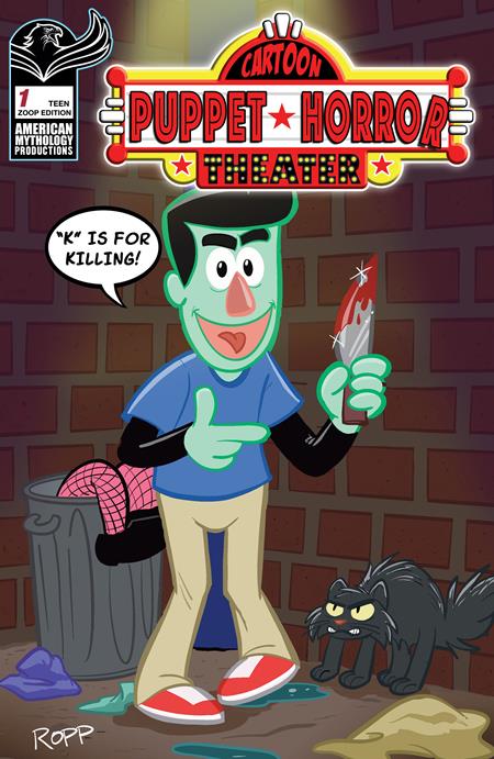 Cartoon Puppet Horror Theater 1 Comic Adrian Ropp Exclusive Variant American Mythology 2025