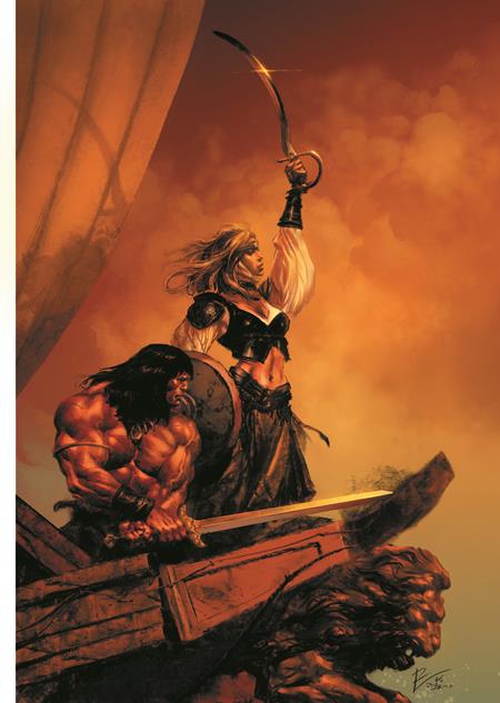 CONAN THE BARBARIAN #33 CVR G ROBERTO DE LA TORRE VIRGIN CARDSTOCK VAR (MR) Titan Comics Jim Zub Fernando Dagnino Roberto De La Torre PREORDER