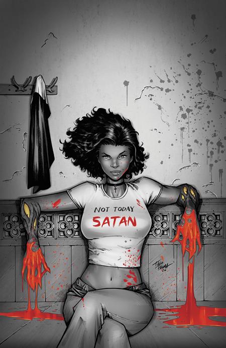 EXCOMMUNICATED #3 CVR D INC 1:30 TIAGO PALMA B&W FULL ART VAR Vault Comics Jeremy Robinson Tiago Palma Tiago Palma PREORDER