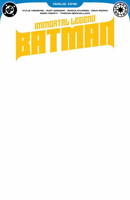 Immortal Legend: Batman 1 Comic Blank Variant DC Comics 2025